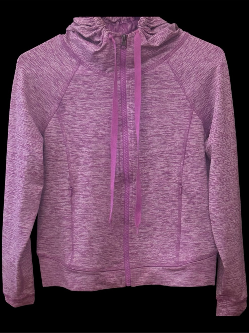 Champion Women's Heather Purple Zip-Up Bomber Hoodie